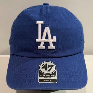 Los Angeles Dodgers 47 Brand FRANCHISE Large Fitted Hat Blue